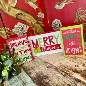 Christmas Wood Sign Decor Bundle | 3 Piece | #012025-B
